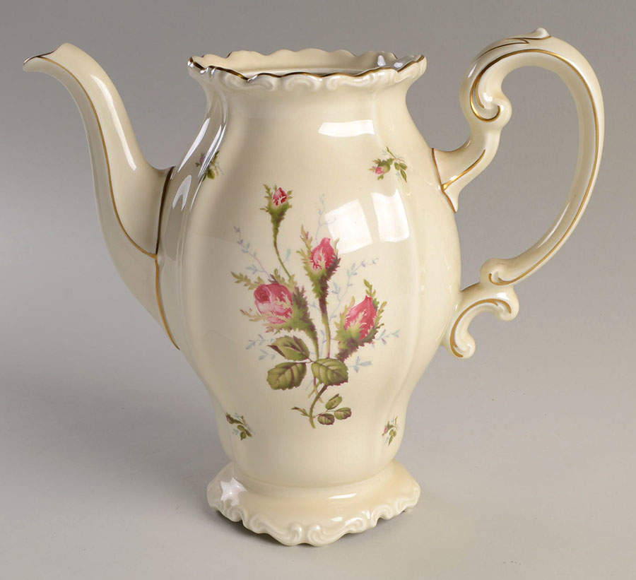 Moss Rose (Pompadour, Ivory Body, Off Center) Coffee Pot No Lid by Rosenthal - Continental-1