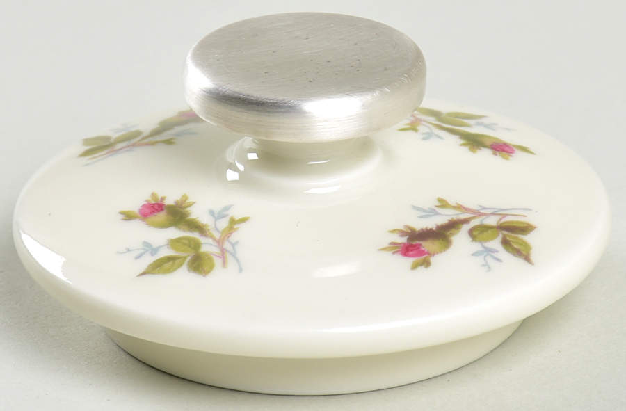 Moss Rose (Pompadour, Ivory Body, Off Center) Lid with Sterling Finial for Sugar Bowl by Rosenthal - Continental-1