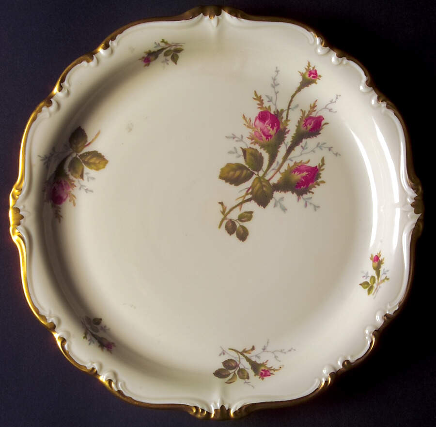 Moss Rose (Pompadour, Ivory Body, Off Center) Canape Tray by Rosenthal - Continental-1