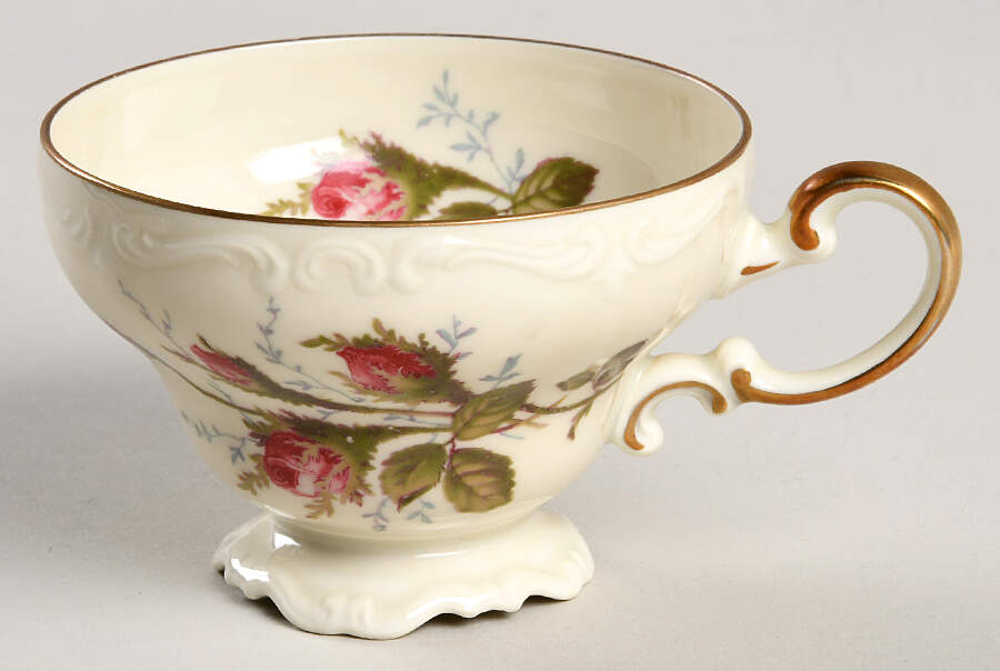 Moss Rose (Pompadour, Ivory Body, Off Center) Footed Cup by Rosenthal - Continental-1