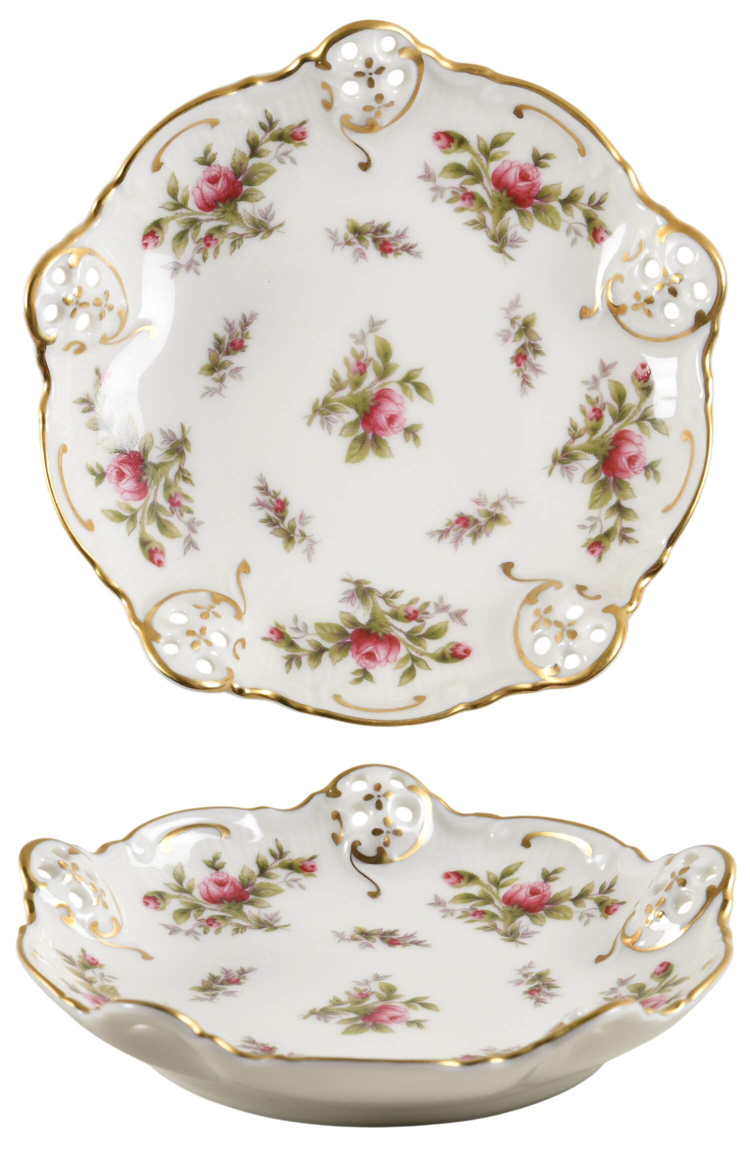 Moss Rose (Pompadour, Ivory Body, Off Center) Nut Dish by Rosenthal - Continental-1