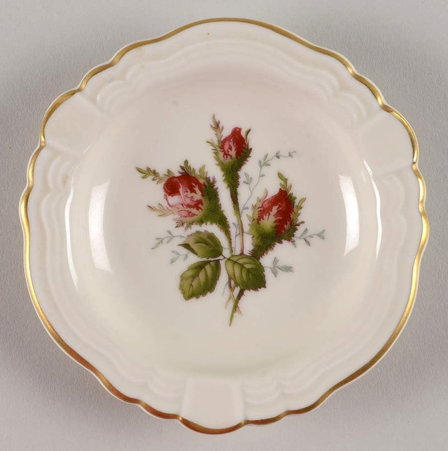 Moss Rose (Pompadour, Ivory Body, Off Center) 4" Ashtray by Rosenthal - Continental-1