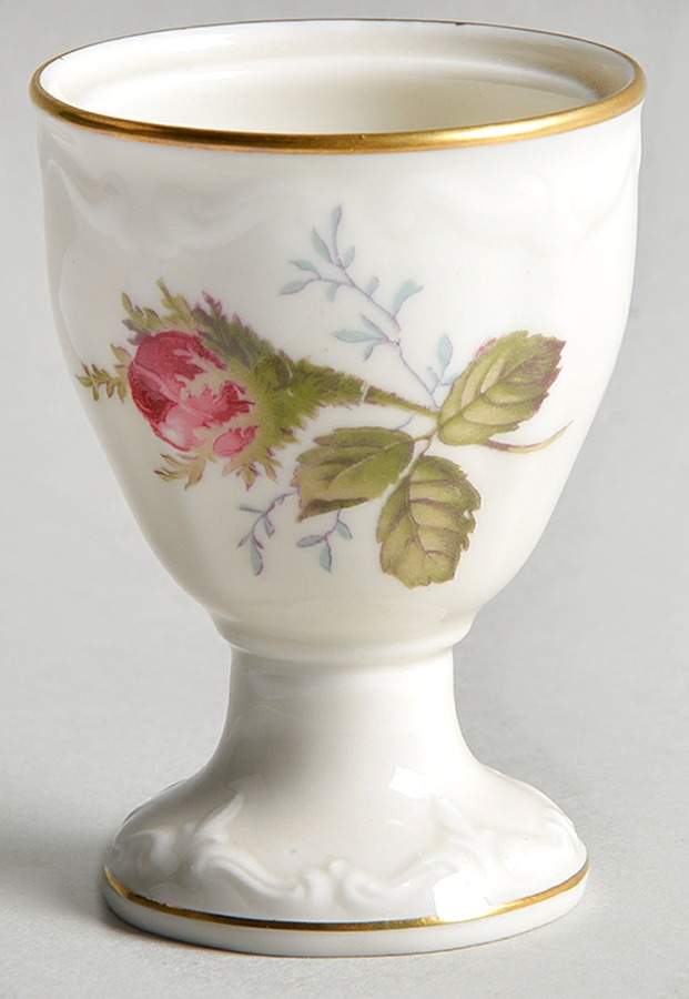 Moss Rose (Pompadour, Ivory Body, Off Center) Single Egg Cup by Rosenthal - Continental-1