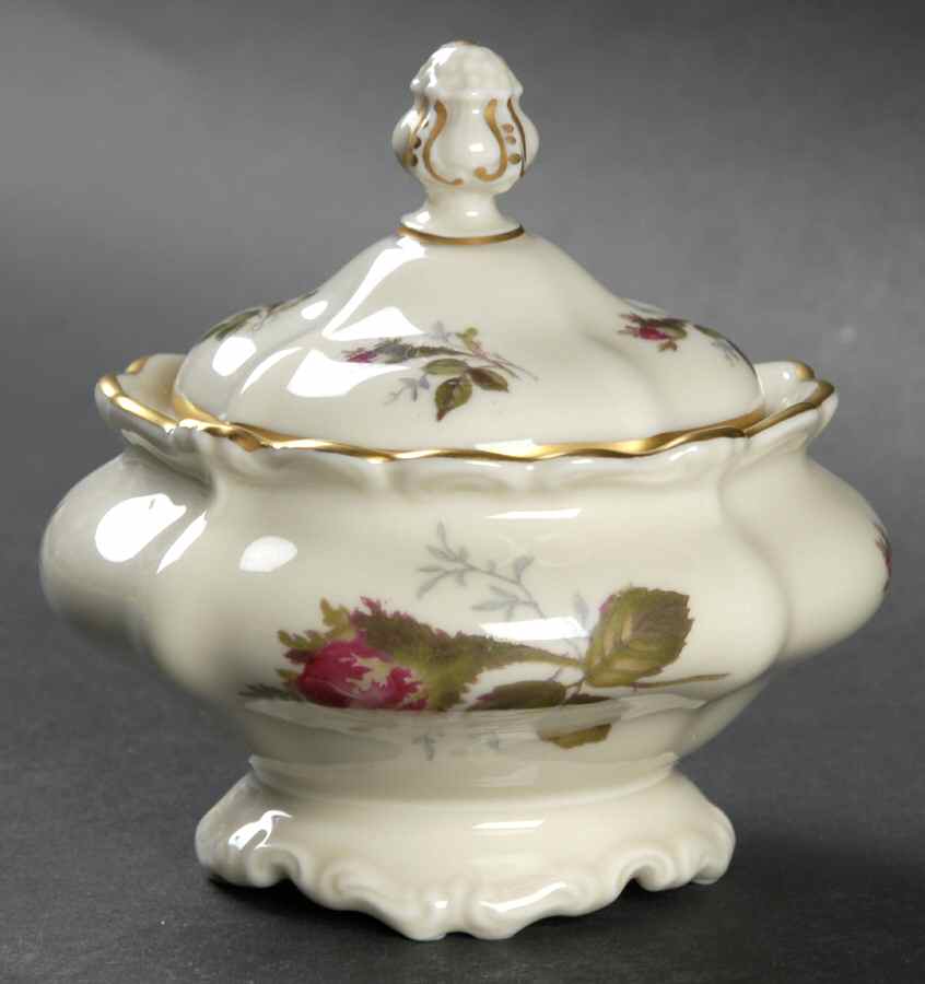 Moss Rose (Pompadour, Ivory Body, Off Center) Individual Sugar Bowl & Lid by Rosenthal - Continental-1