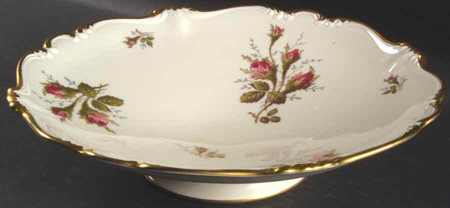 Moss Rose (Pompadour, Ivory Body, Off Center) Round Compote (Height X Width) by Rosenthal - Continental-1