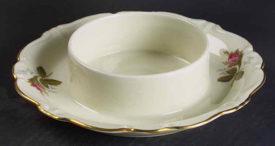 Moss Rose (Pompadour, Ivory Body, Off Center) Round Butter No Lid by Rosenthal - Continental-1