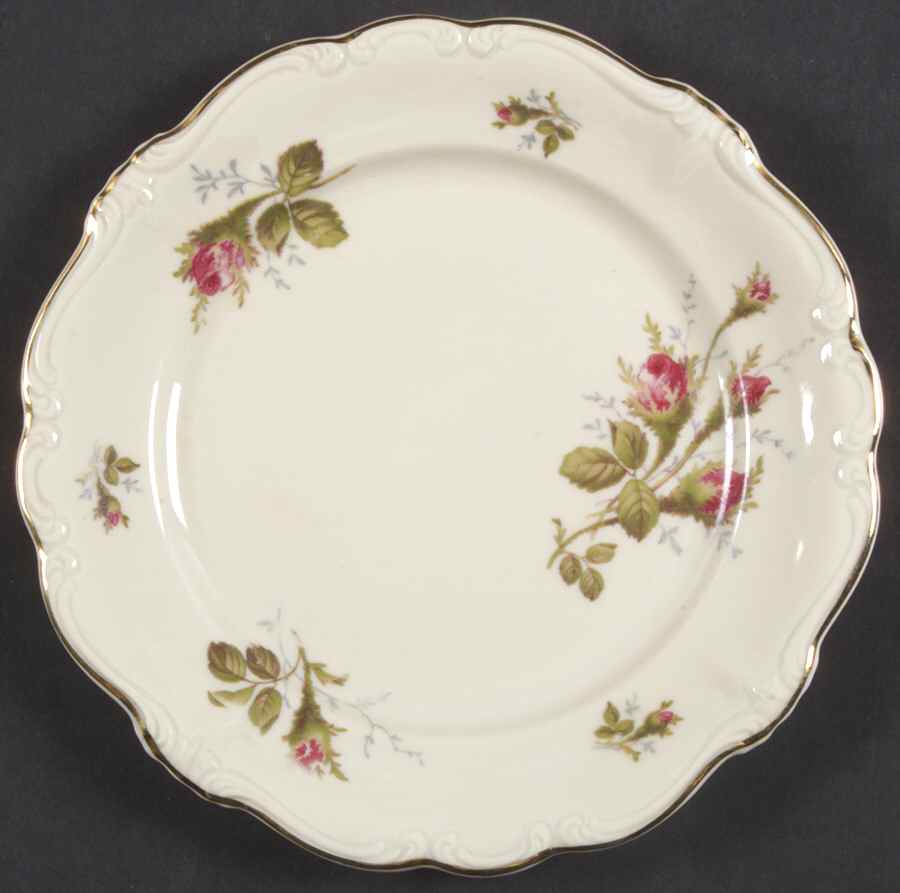 Moss Rose (Pompadour, Ivory Body, Off Center) Dessert/Pie Plate by Rosenthal - Continental-1
