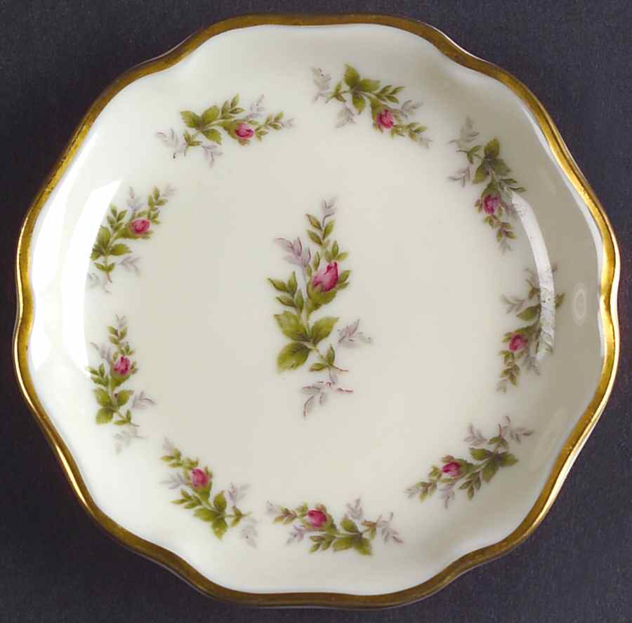 Moss Rose (Pompadour, Ivory Body, Off Center) Butter Pat by Rosenthal - Continental-1