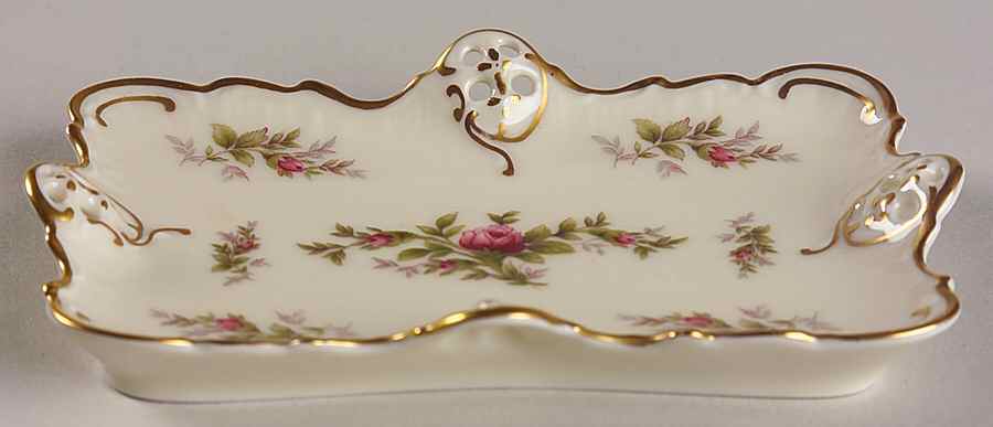 Moss Rose (Pompadour, Ivory Body, Off Center) Silver Tray by Rosenthal - Continental-1