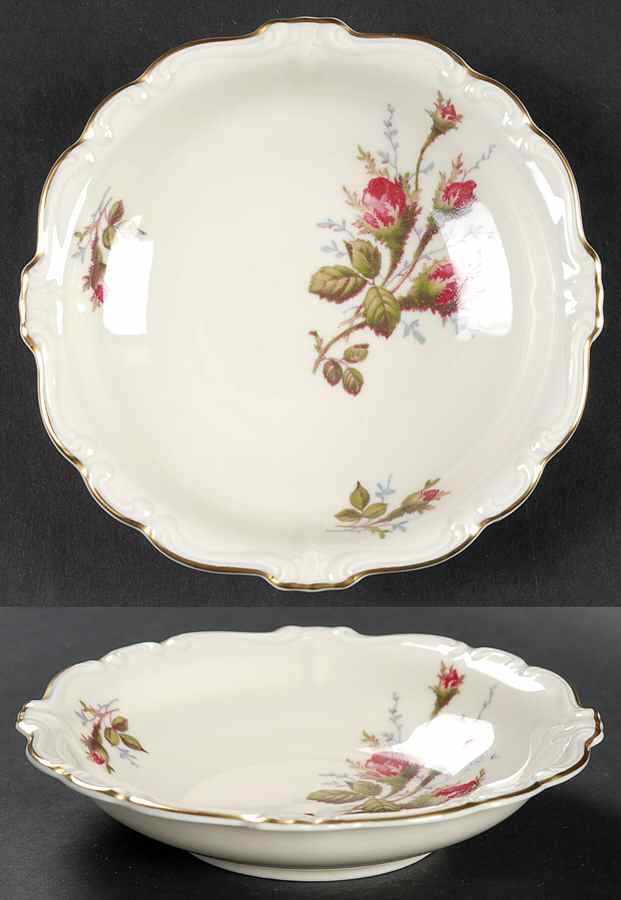 Moss Rose (Pompadour, Ivory Body, Off Center) Fruit/Dessert (Sauce) Bowl by Rosenthal - Continental-1