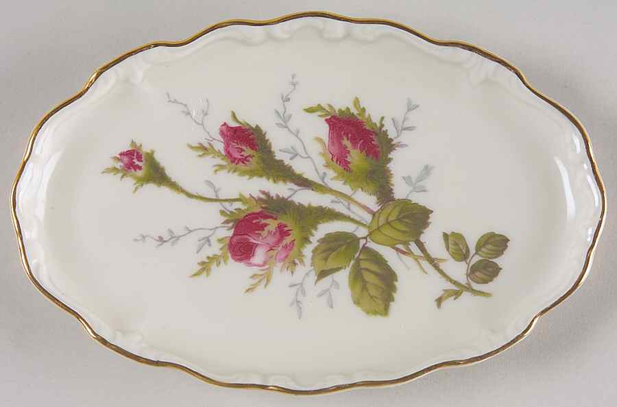 Moss Rose (Pompadour, Ivory Body, Off Center) Silver Tray by Rosenthal - Continental-1