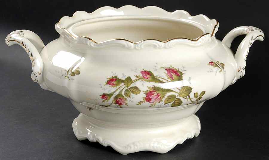 Moss Rose (Pompadour, Ivory Body, Off Center) Tureen No Lid by Rosenthal - Continental-1