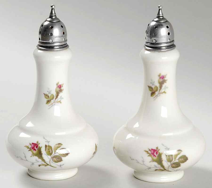 Moss Rose (Pompadour, Ivory Body, Off Center) Salt & Pepper Set by Rosenthal - Continental-1
