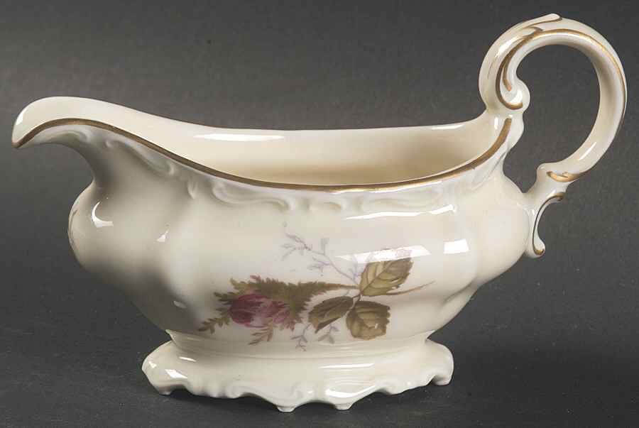Moss Rose (Pompadour, Ivory Body, Off Center) Individual Gravy Boat by Rosenthal - Continental-1