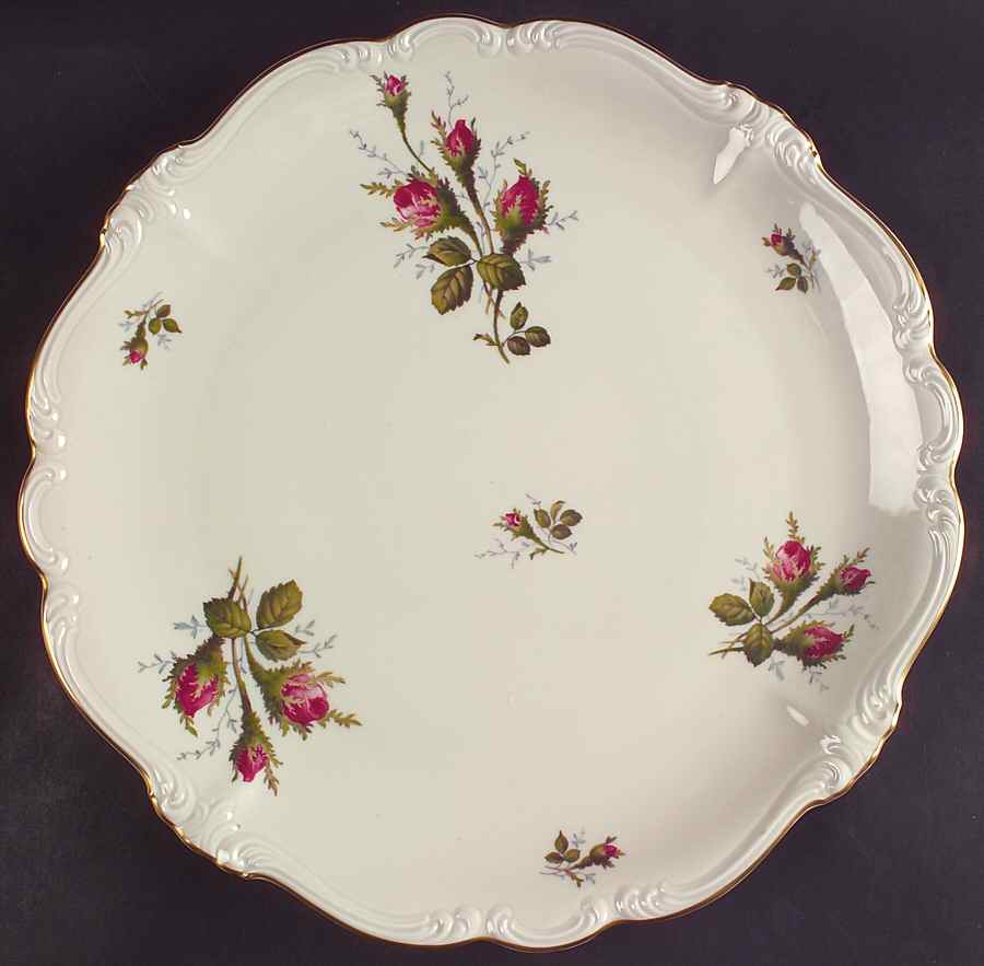 Moss Rose (Pompadour, Ivory Body, Off Center) 13" Chop Plate (Round Platter) by Rosenthal - Continental-1