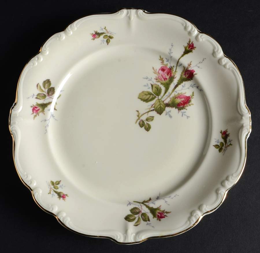 Moss Rose (Pompadour, Ivory Body, Off Center) Luncheon Plate by Rosenthal - Continental-1