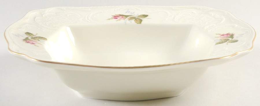 Moss Rose (Sans Souci, Ivory) 9" Square Vegetable Bowl by Rosenthal - Continental-1