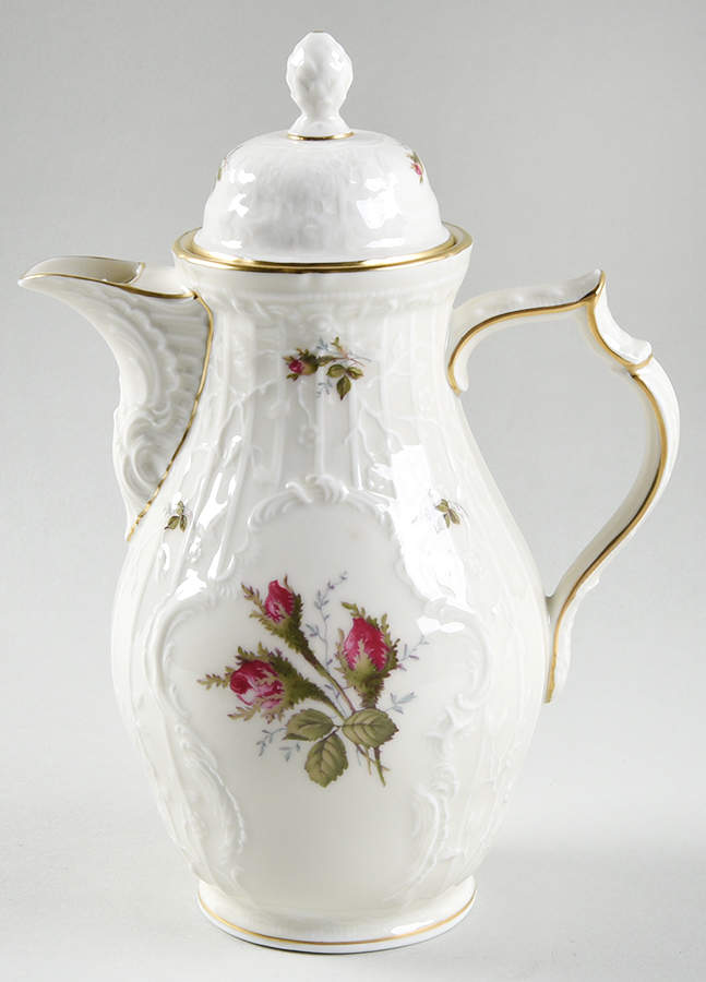 Moss Rose (Sans Souci, Ivory) Mini Coffee Pot & Lid by Rosenthal - Continental-1