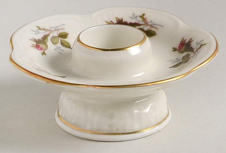 Moss Rose (Sans Souci, Ivory) Single Light Candlestick by Rosenthal - Continental-1