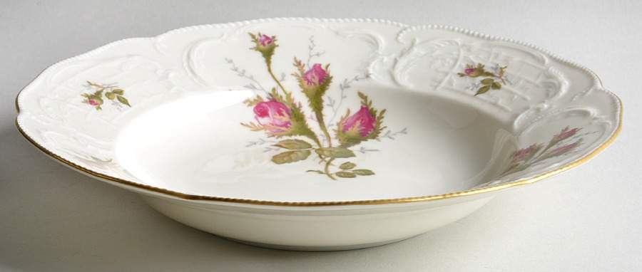Moss Rose (Sans Souci, Ivory) Large Rim Soup Bowl by Rosenthal - Continental-1