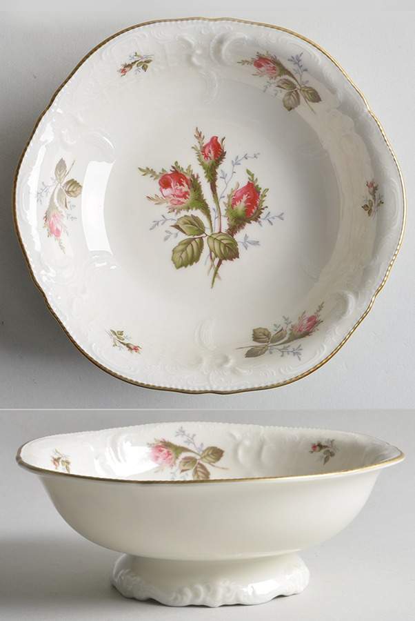 Moss Rose (Sans Souci, Ivory) Large Candy Dish by Rosenthal - Continental-1