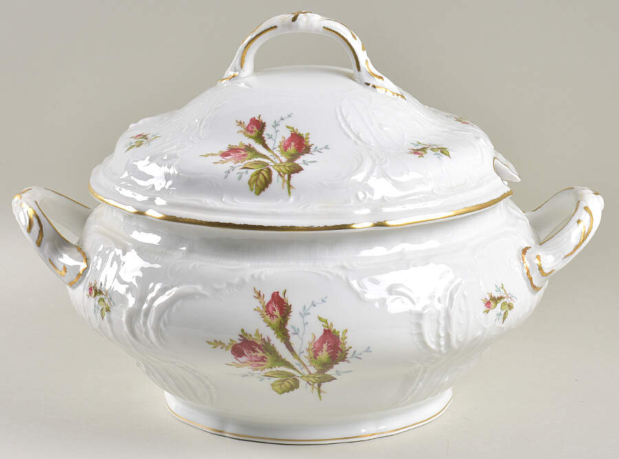 Moss Rose (Sans Souci, White) Tureen &  Lid by Rosenthal - Continental-1