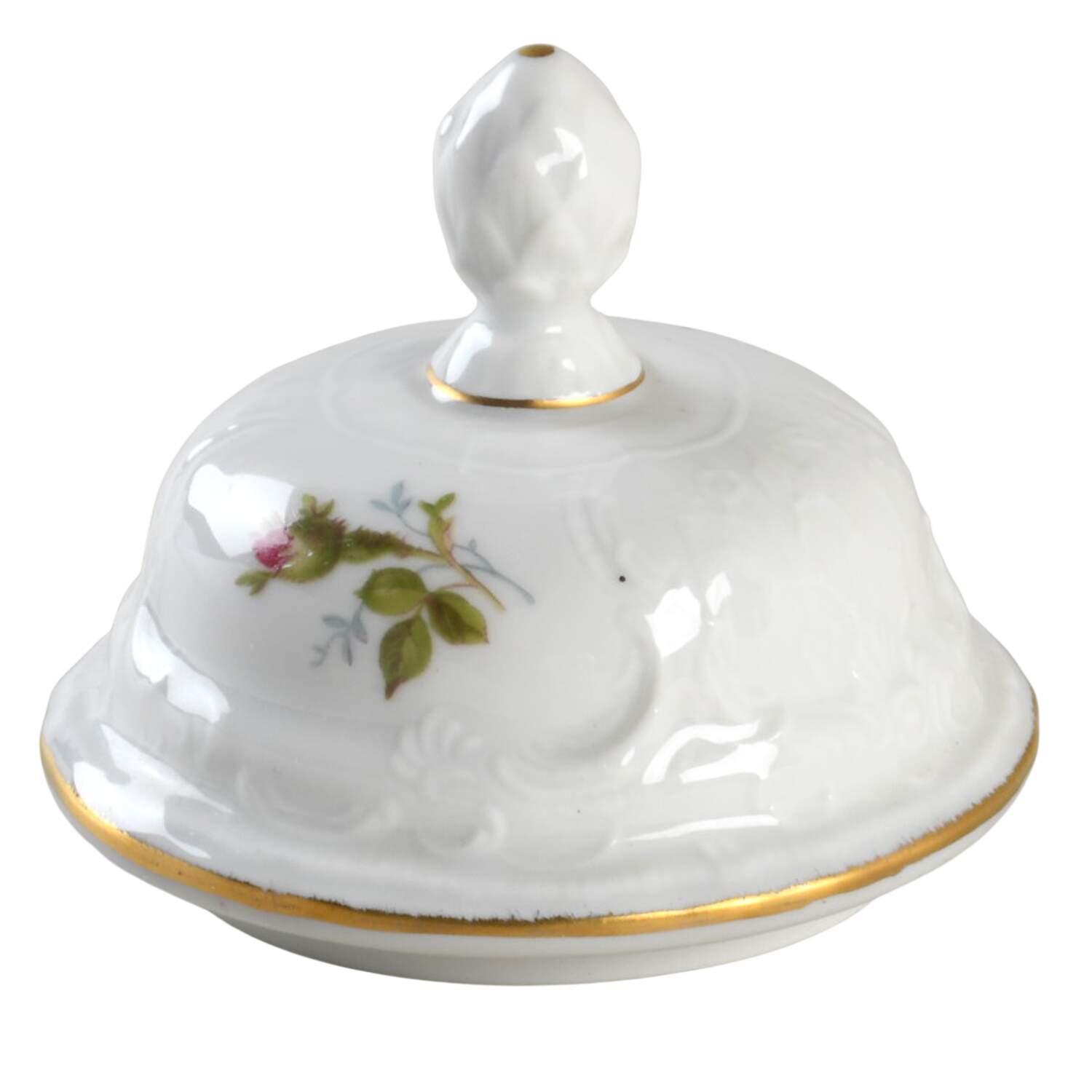 Moss Rose (Sans Souci, White) Lid for Sugar Bowl by Rosenthal - Continental-1