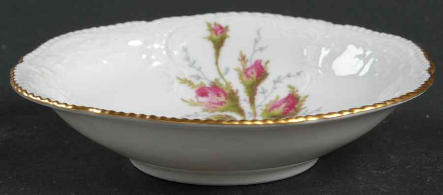 Moss Rose (Sans Souci, White) Fruit/Dessert (Sauce) Bowl by Rosenthal - Continental-1
