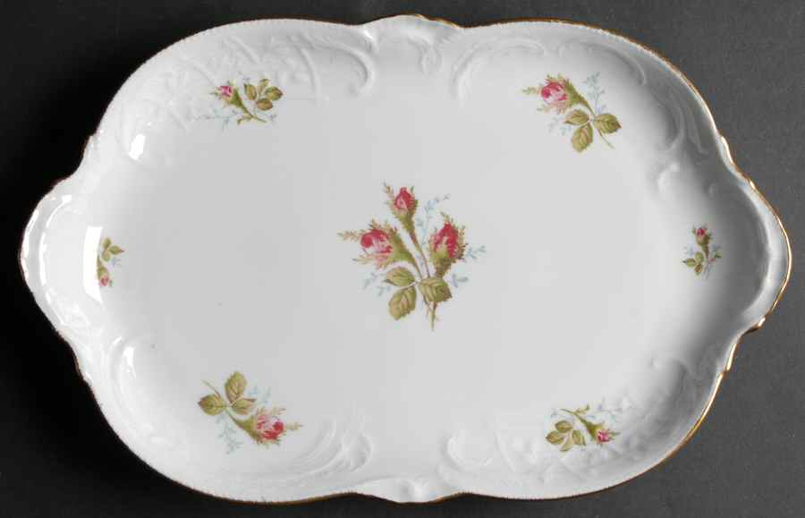 Moss Rose (Sans Souci, White) 13" Oval Serving Platter by Rosenthal - Continental-1