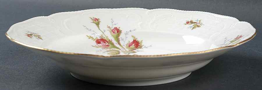 Moss Rose (Sans Souci, White) Rim Soup Bowl by Rosenthal - Continental-1