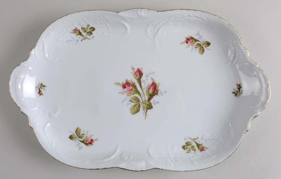 Moss Rose (Sans Souci, White) 15" Oval Serving Platter by Rosenthal - Continental-1