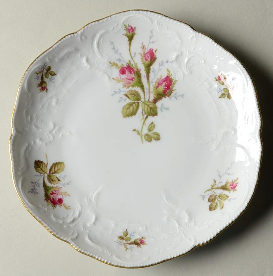 Moss Rose (Sans Souci, White) Coupe Salad Plate by Rosenthal - Continental-1