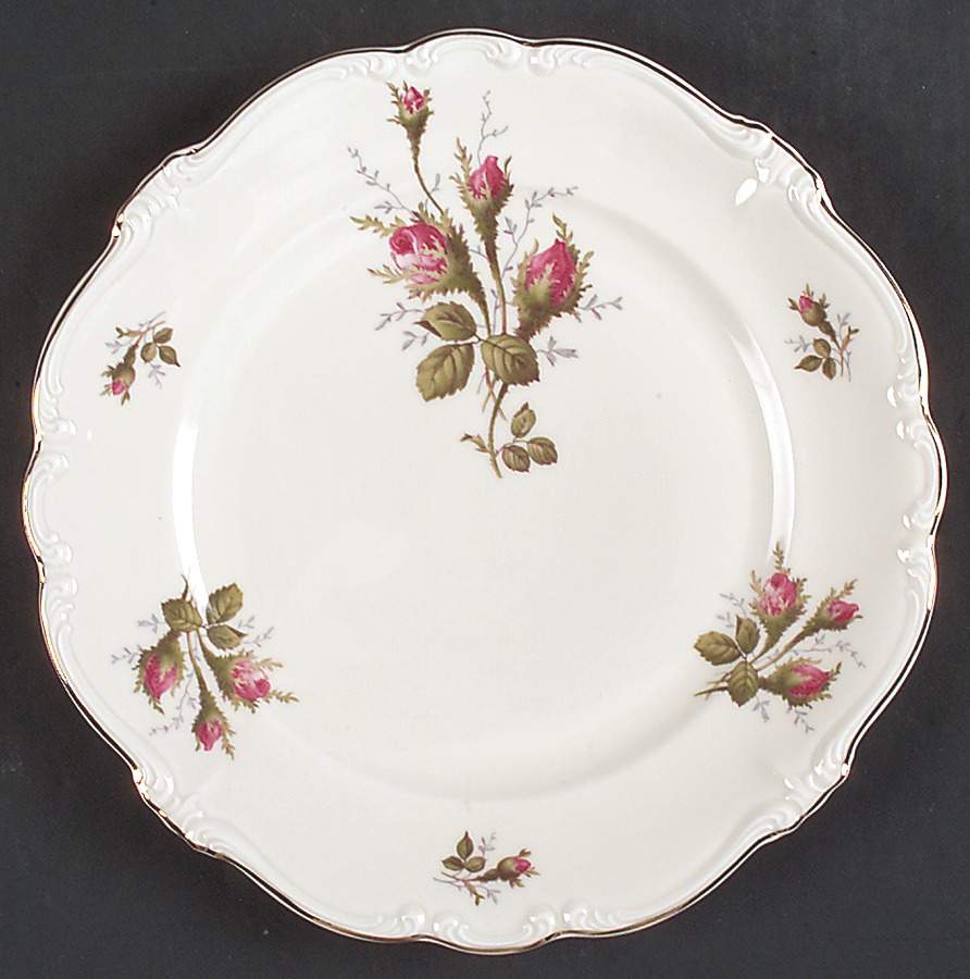 Moss Rose (Pompadour, White Body, Off Center) Dinner Plate by Rosenthal - Continental-1