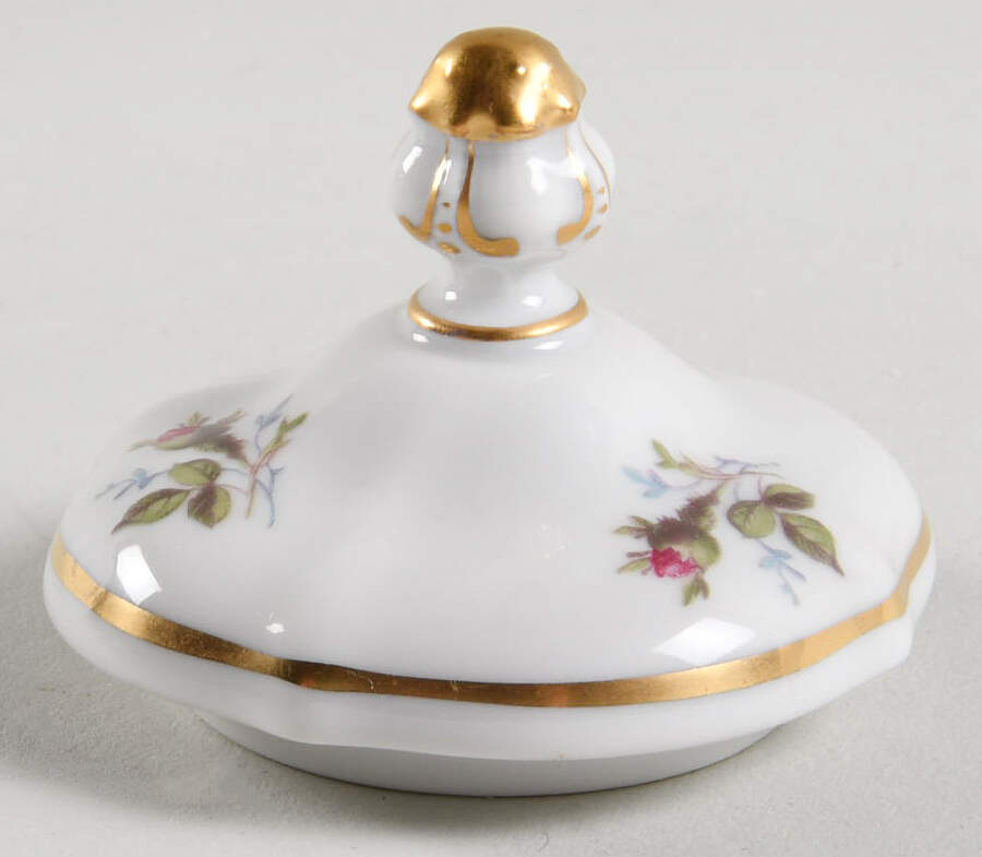 Moss Rose (Pompadour, White Body, Off Center) Lid for Mini Sugar Bowl by Rosenthal - Continental-1