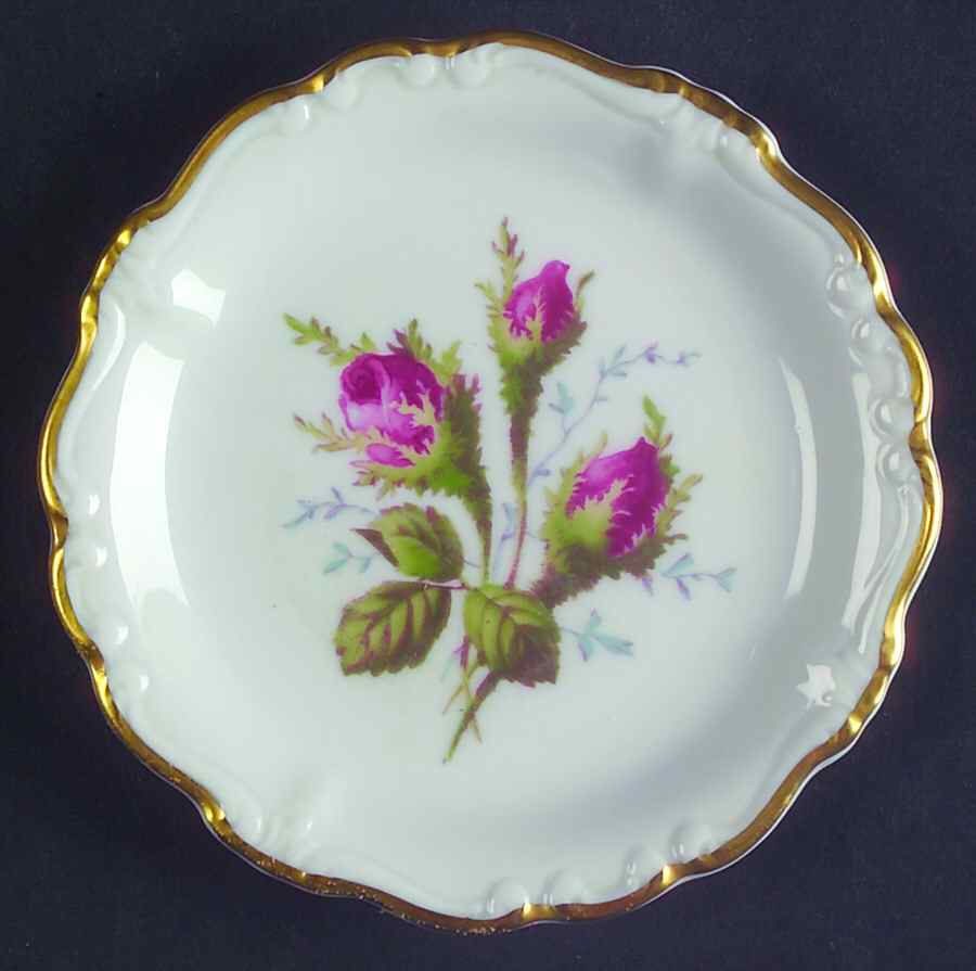 Moss Rose (Pompadour, White Body, Off Center) Coaster by Rosenthal - Continental-1