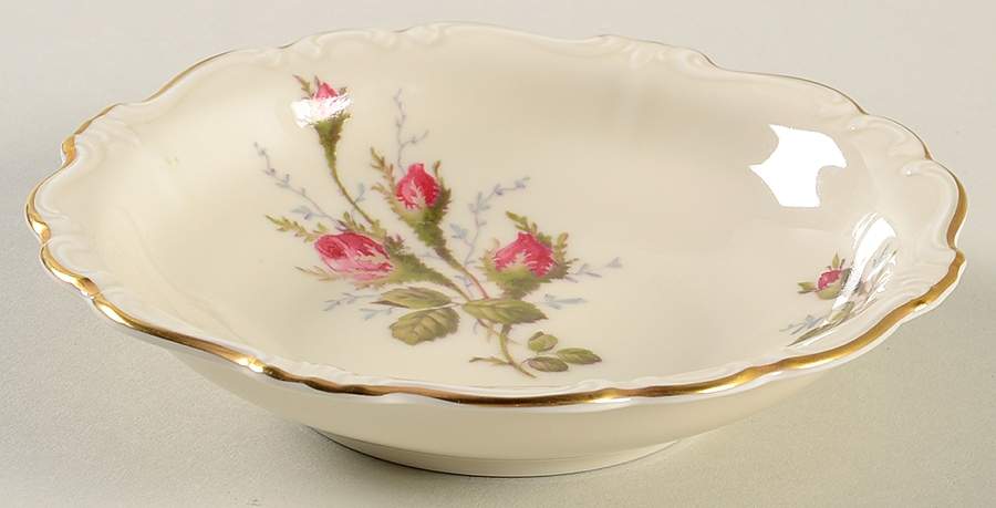 Moss Rose (Pompadour, White Body, Off Center) Fruit/Dessert (Sauce) Bowl by Rosenthal - Continental-1