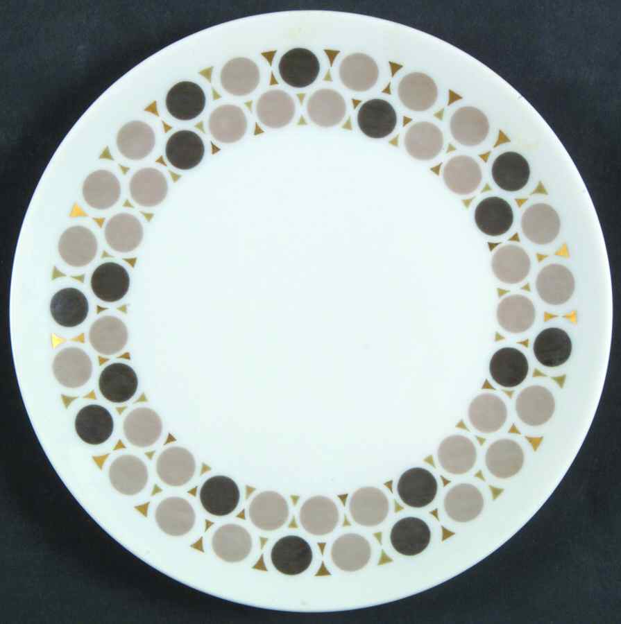 Mosaic (Black & Grey) Bread & Butter Plate by Rosenthal - Continental-1
