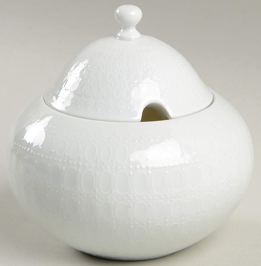 Romance (All White) Mustard Jar & Lid by Rosenthal - Continental-1