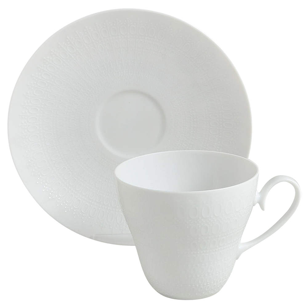 Romance (All White) Flat Cup & Saucer Set by Rosenthal - Continental-1