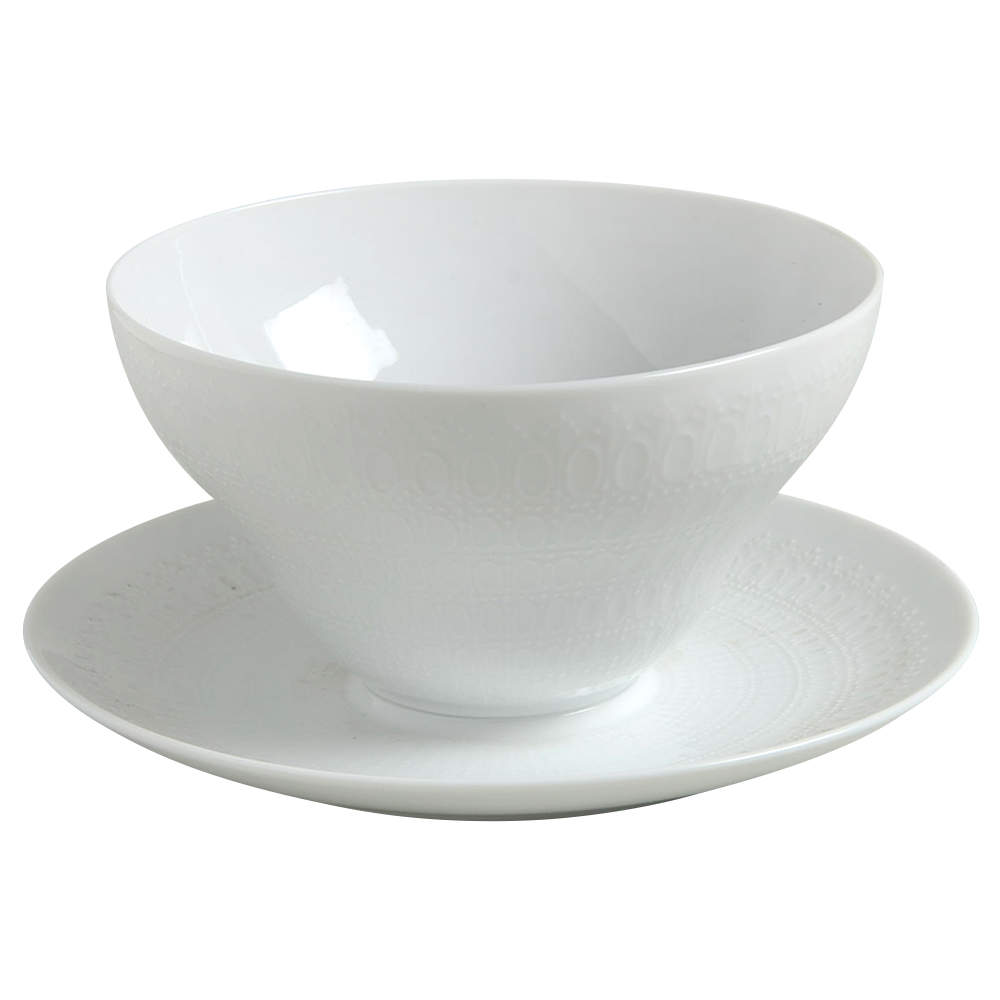 Romance (All White) Gravy Boat with Attached Underplate by Rosenthal - Continental-1