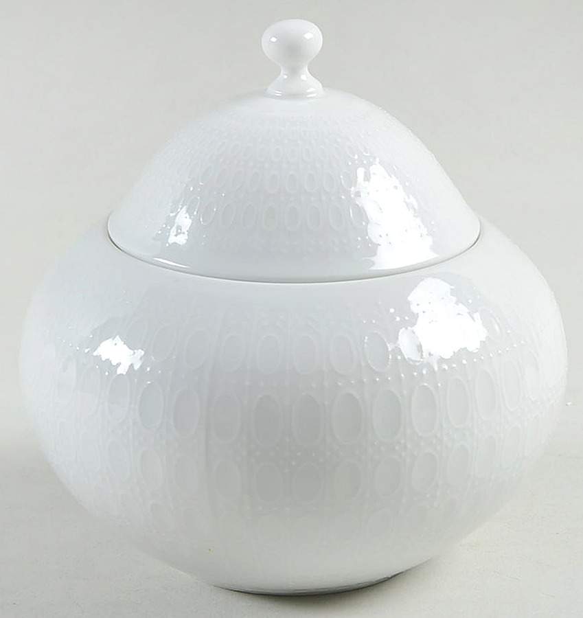 Romance (All White) Sugar Bowl & Lid by Rosenthal - Continental-1