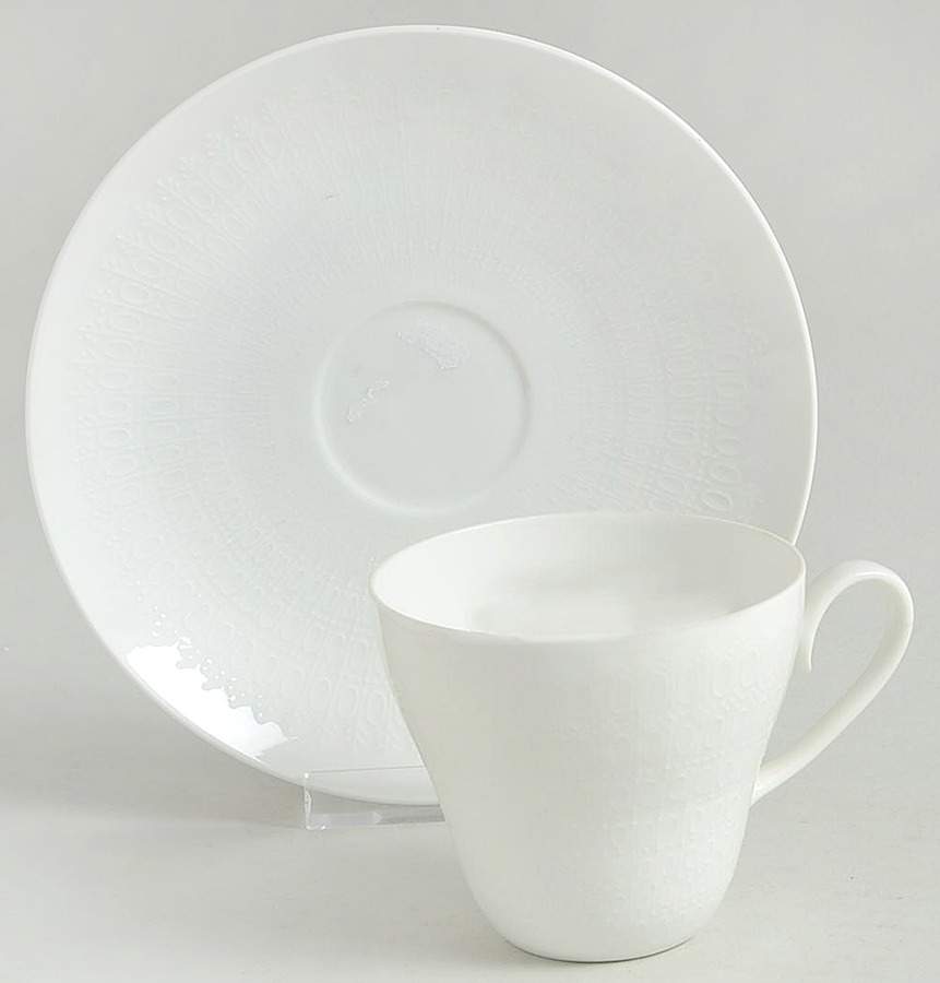 Romance (All White) Flat Cup & Saucer Set by Rosenthal - Continental-1