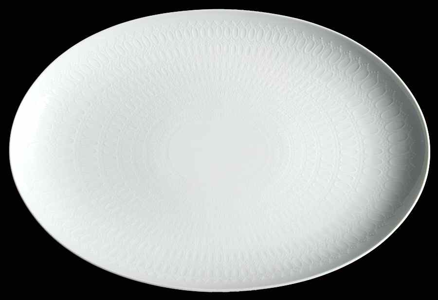Romance (All White) 16" Oval Serving Platter by Rosenthal - Continental-1