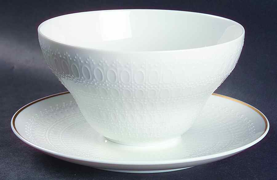 Motif Gold Band Round Gravy Boat/Attached Underplate by Rosenthal - Continental-1