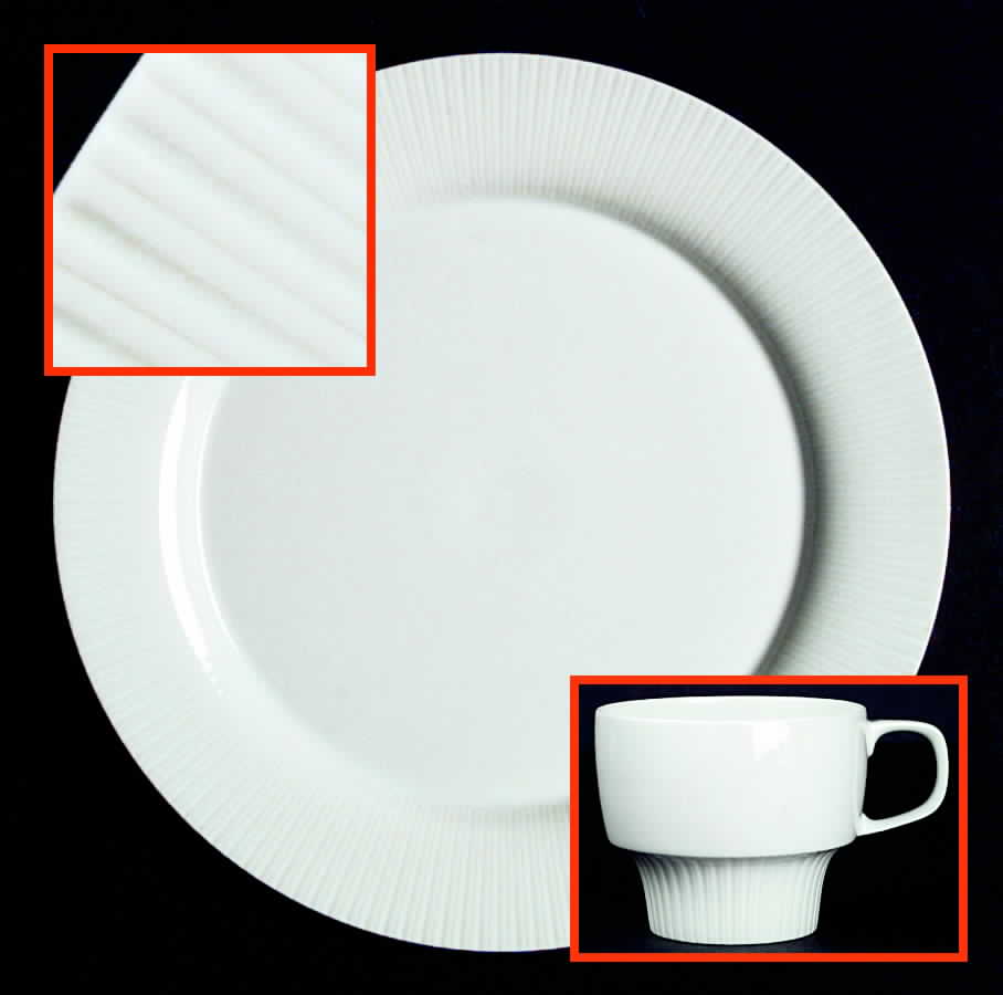 Modulation White Dinner Plate by Rosenthal - Continental-1
