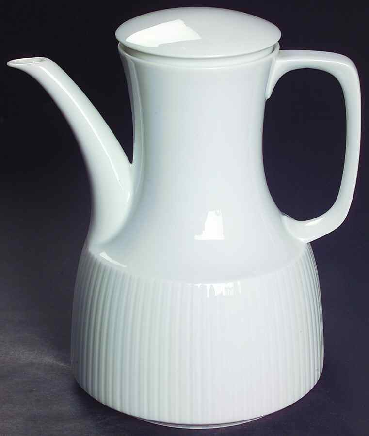 Modulation White Coffee Pot & Lid by Rosenthal - Continental-1