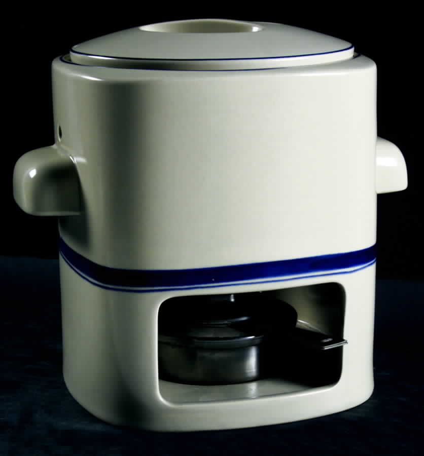 Nastro Fondue Pot with Lid, Stand and Burner by Rosenthal - Continental-1