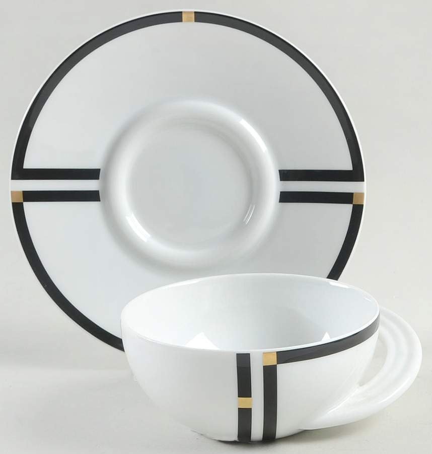 Nera Flat Cup & Saucer Set by Rosenthal - Continental-1