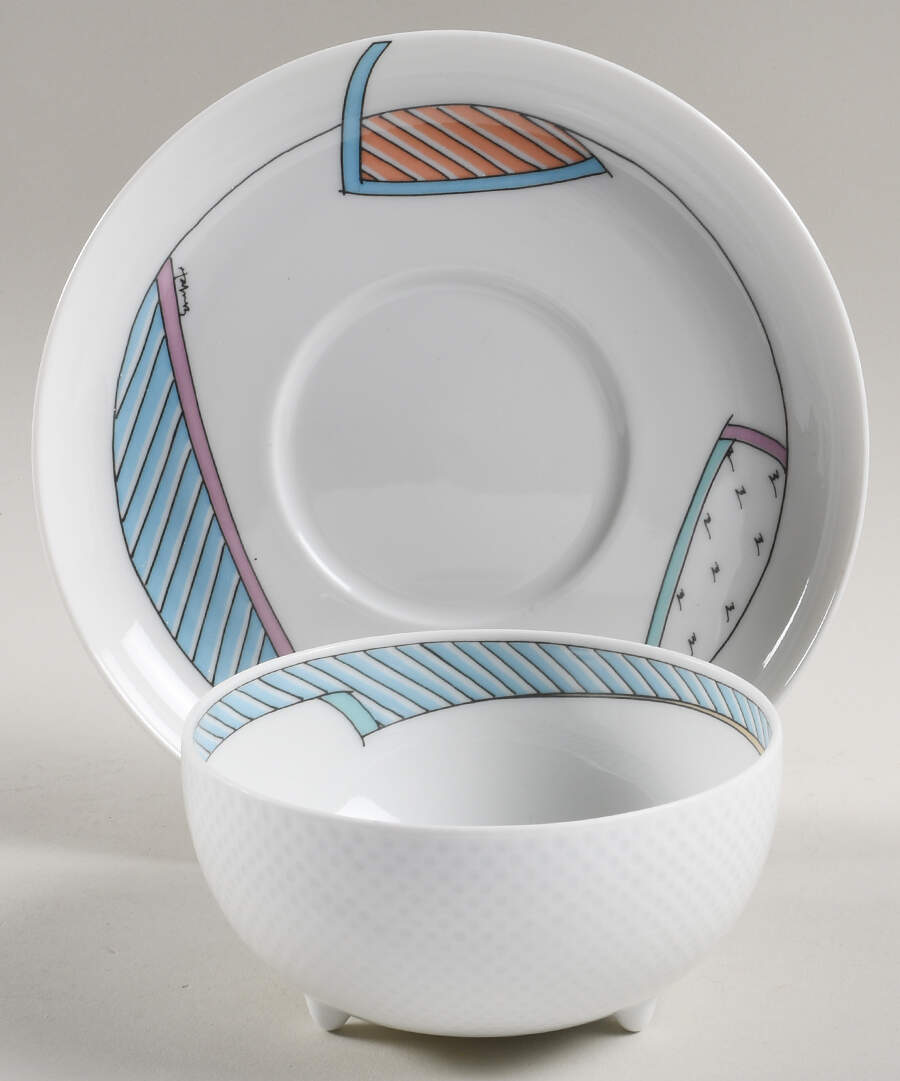 New Wave Fruit/Cream Soup Bowl & Saucer Set by Rosenthal - Continental-1