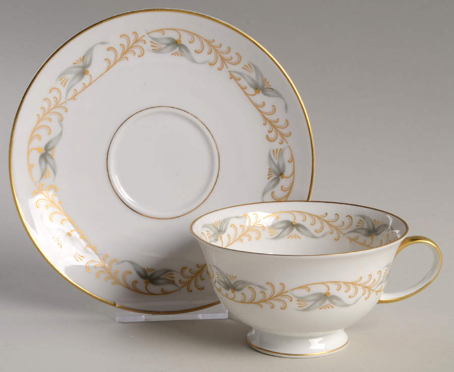 Nocturne Footed Cup & Saucer Set by Rosenthal - Continental-1